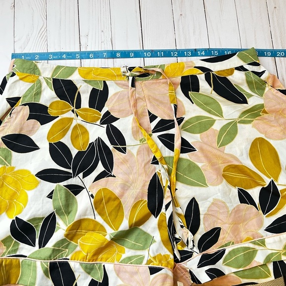 Rachel Zoe Floral Pajama Set - Yellow and Green Leaf Print Tropical - Picture 3 of 9